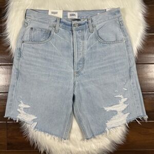 Citizens Of Humanity Women's Size 28 Starlit Distressed Ayla Denim Jean Shorts